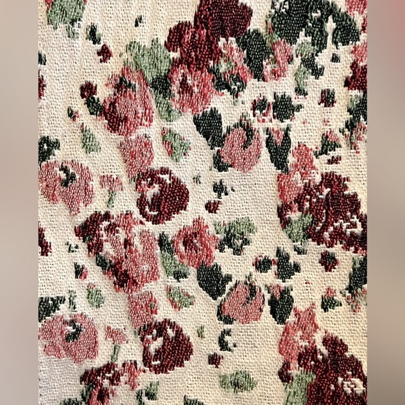 Maeve by Anthropologie Women's Size 10 Floral Brocade Puff Sleeve Fitted Top - Picture 6 of 10